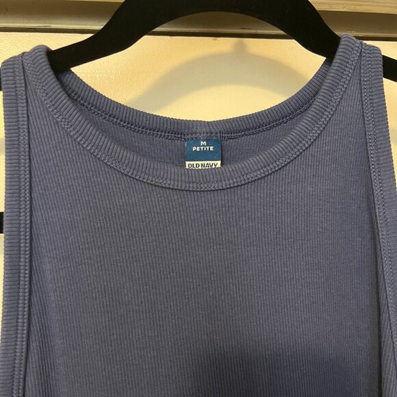 Old Navy Fitted Sleeveless Rib-Knit Mini Dress - Seaborn Blue / Size M Petite - Picture 3 of 6